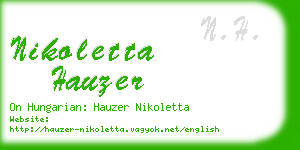 nikoletta hauzer business card